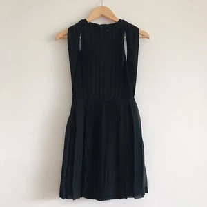 Camilla And Marc Far Post Black Pleated Mini Dress - Picture 1 of 9