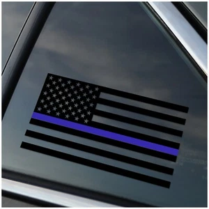 Thin Blue Line Police Support Back the Blue Car Decal Sticker - Picture 1 of 1