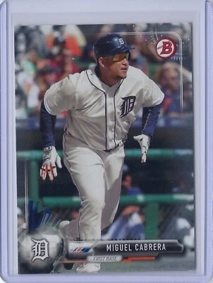 2017 Bowman #28 Miguel Cabrera Detroit Tigers - Image 1 of 2