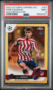 2022-23 Topps Chrome PABLO BARRIOS RC Gold /50 Atletico Madrid PSA 9 POP 3 #157 - Picture 1 of 2