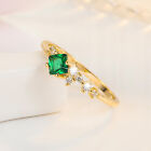 Fashion Ring Emeralds Zircon Diamond Ring Golden Pointer Finger Rings For Women