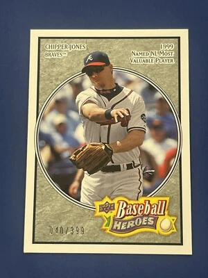 2008 Upper Deck Baseball Heroes Chipper Jones /399 Braves #6 HOF - Image 1 of 4