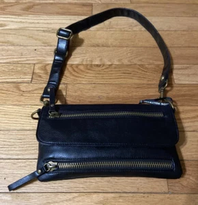 Hollywood Intuition Jaye Hersh Black Convertible Clutch Shoulder Removable Strap - Picture 1 of 8