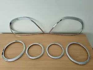 UK SELLER Set 6 CHROME Headlight & Rear Light Trims for JAGUAR S Type 2004-2008 - Picture 1 of 11