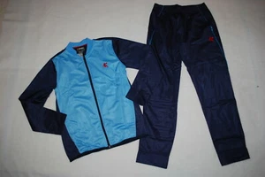 Boys 2 PC TRACK SUIT Bright Blue & Navy ZIP FRONT JACKET Athletic Pants M / 8 - Picture 1 of 1