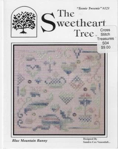 The Sweetheart Tree-Blue Mountain Bunny- Teenie Tweenie #123 w/beads & buttons - Picture 1 of 2