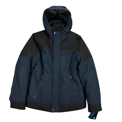 Club Room Mens 3-In-1 Hooded Colorblock Water-Resistant Jacket Navy Blue S - Image 1 of 4