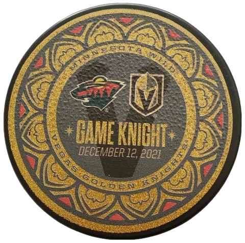 2021 MINNESOTA WILD VS VEGAS GOLDEN KNIGHTS LIMITED EDITION RARE PUCK Cover