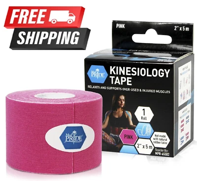 KT Tape Roll Cotton Kinesiology Therapeutic Elastic Sports Roll 2” x 16.4 Feet