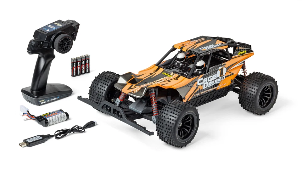 CARSON 1:10 RC Elektro Buggy Cage Devil FE 3.0 2,4Ghz 100% RTR - Bild 1 von 1