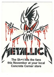 Metallica 1994 The Sh*t hits the sheds Fans Postkarte Werbung Binge Purge - Bild 1 von 2