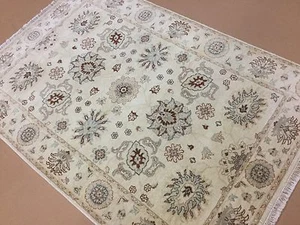 4 Fuß,0 Zoll x 5 Fuß,11 Zoll Beige Rost Traditionell Ziegler Orientteppich Handgeknüpft Wolle - Bild 1 von 12
