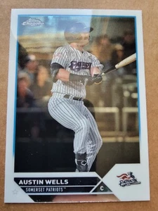 Austin Wells 2023 Topps Chrome Pro Debut Baseball Card PDC-10 - Picture 1 of 10
