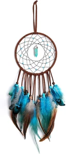 Traumfänger Handgemachte Feder Dreamcatcher Handwerk Türkis Dreamcatcher für Mäd - Bild 1 von 9