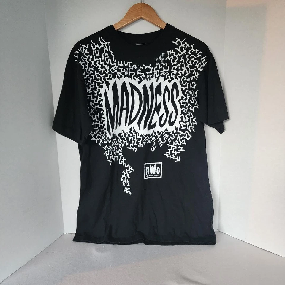 RARE Vintage Pro Wrestling Shirt NWO WCW MADNESS Randy Savage Men's Shirt L EUC - Image 1 of 3