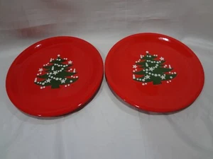 Waechtersbach Christmas Tree - Pair of  Dinner Plates - DW Oven MW Safe - Picture 1 of 6