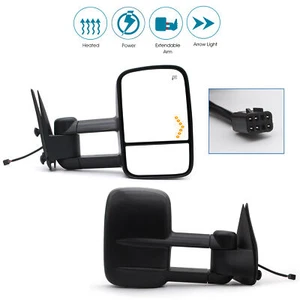 Pair Towing Mirrors For 1999 2000 2001 2002 GMC Sierra 1500 Power Heated Signal - Picture 1 of 10