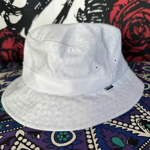 HUF Personalizado Prendas para la Cabeza Monopatín Patín Estampado Sombrero Cubo Blanco Ropa de Calle EE. UU. - Imagen 1 de 5