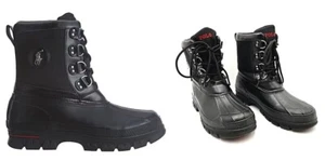 Polo Ralph Lauren Lowen Pato Impermeable Negro Botas Zapatos Para Hombre 8 - Imagen 1 de 5