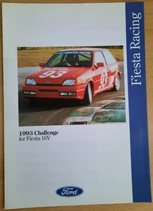 1993 FORD Fiesta 16v Rallye Sport car sales brochure. Motorsport BTCC catalogue - Picture 1 of 3