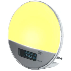 Lichtwecker DAB+ Radiowecker Sonnenaufgangssimulation 20 Stufen USB 7 Farben - Picture 1 of 6