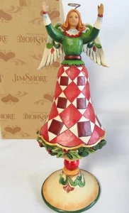 Statuina Jim Shore Heartwood Creek con scatola CHRISTMAS JOY braccia aperte angelo finale - Foto 1 di 8
