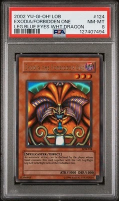 2002 YU-GI-OH! LOB #124 EXODIA THE FORBIDDEN ONE PSA 8 ORIGINAL PRINT - Image 1 of 2