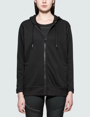 $120 Adidas by Stella McCartney Cremallera Negra Esencial SUDADERA CON CAPUCHA Mediana DT9212 NUEVA CON ETIQUETAS Foto 1 de 4