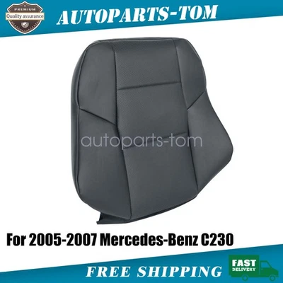 Funda de asiento de cuero negra apta para Mercedes Benz C230 05 06 07 Foto 1 de 4