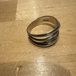Paz Creations 925 Sterling Silber Criss Cross Statement Ring für Damen, Größe 10 - Bild 1 von 8