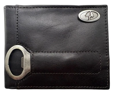 Cartera plegable de cuero genuino Mossy Oak con concho de Enmon-Nueva Foto 1 de 4