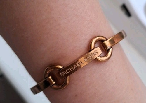 Bracciale Michael Kors oro rosa stile morso di cavallo spedizione gratuita!