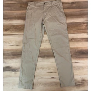 Lululemon Commission Pant 36 Tall Mens Beige Casual Stretch Commuter Chino - Picture 1 of 8