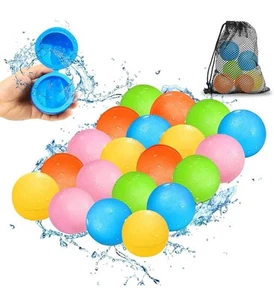 SOPPYCID 20 Pcs Reusable Water Balloons, Pool Beach Water Toys for Boys and Girl - Picture 1 of 4