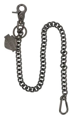 Harley-Davidson Men's Bar & Shield Logo 24 inch Wallet Chain, Gunmetal Finish - Image 1 of 2