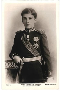 Tsar Boris III of Bulgaria in military uniform H.R.H. 1894-1943 -RPPC ROYALTY #4 - Picture 1 of 2