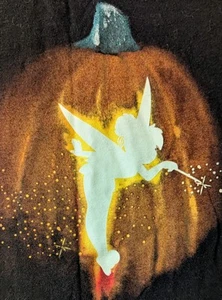 Disney Tinker Bell Pumpkin Silhouette T-Shirt Girls Large - Picture 1 of 4