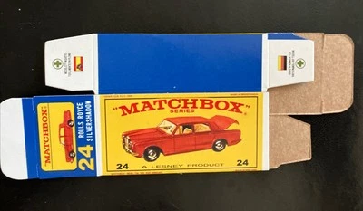 Caja repro Matchbox #24 Rolls Royce Silverhadow Red 64-69 tipo E Foto 1 de 2