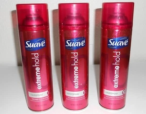Suave Extreme Hold Lot of 3 Cans Hairspray 10 oz. For Hard to Hold Styles #10 - Picture 1 of 2