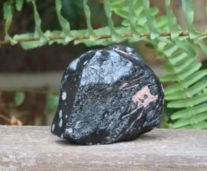 Raw & Rough Snowflake Obsidian Crystal Natural 139 Grams From Mexico Black White - Picture 1 of 12