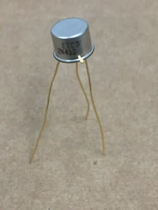 ETCO 2N412 TRANSISTOR 3 GOLD LEADS - Picture 1 of 3