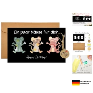 Geldgeschenk Verpackung Geburtstagskarte mit Umschlägen lustig Glücklich - Bild 1 von 9