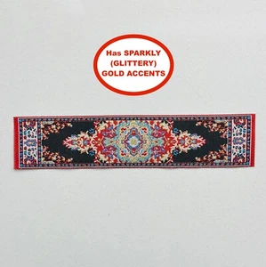 ALFOMBRA TEJIDA TURCA Corredor para Disfraz de Caballo Árabe Modelo 1:9/Casa de Muñecas 1:12 #13R - Imagen 1 de 1