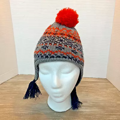 Sombrero Simple Joys by Carter's naranja y bebés con pompones 12-24 meses. usado en muy buen estado Foto 1 de 4