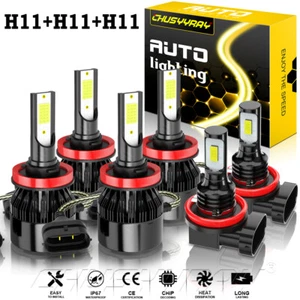 Para Nissan Sentra 2013-2020 6000 k Faros LED Hi/Lo + luces antiniebla 6X - Imagen 1 de 14
