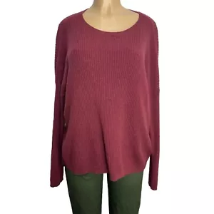 Eileen Fisher Cashmere Sweater Shirt Womens Size L Casual Dolman Sleeve Knit Top - Picture 1 of 16