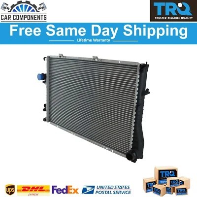 TRQ New Radiator Assembly Aluminum Core Direct Fit For 1999-2006 BMW 525i 528i - Image 1 of 4