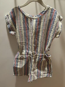 Target Cat & Jack Red White Blue Kids Jumpsuit w/Side Cutouts Size XS (4/5) - Picture 1 of 6