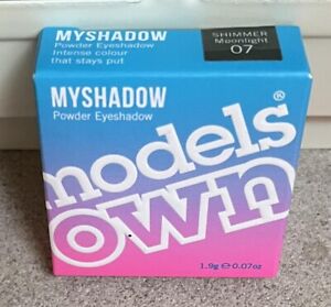 Models Own MYSHADOW Powder Eyeshadow Eye Makeup ~ 07 SHIMMER MOONLIGHT Dark Grey