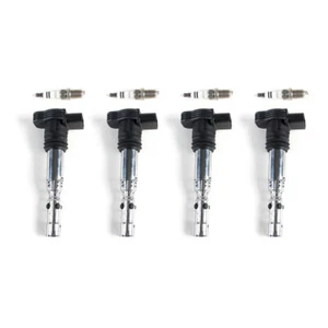 New 4X Ignition Coils&Spark Plugs Set For VWPassat Beetle Audi A4 A6 1.8T - Picture 1 of 8